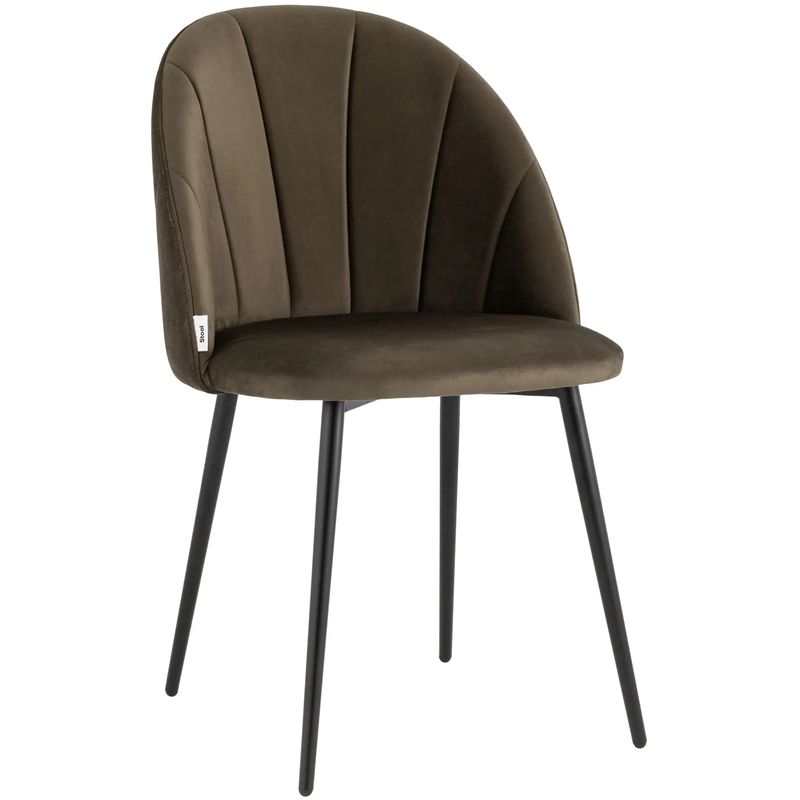 Стул Balsari S Chair Коричневый велюр Коричневый Черный Стул Balsari S Chair Коричневый велюр Коричневый Черный в Тюмени | Loft Concept