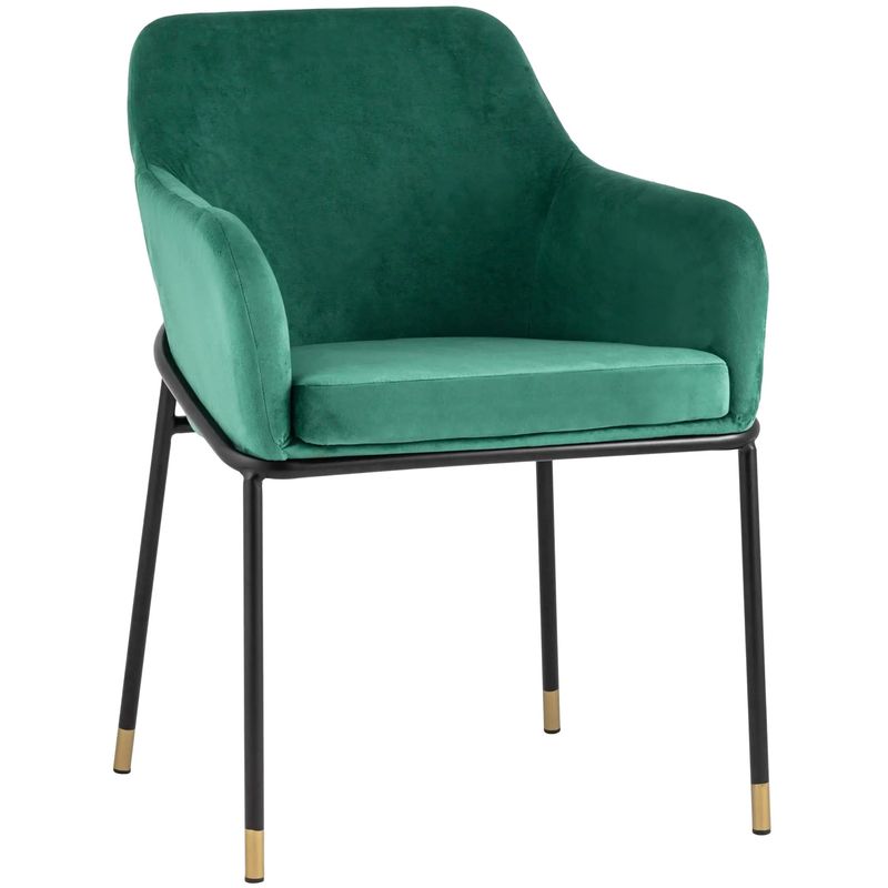 Стул Sandra Chair Зеленый Велюр Зеленый Черный Стул Sandra Chair Зеленый Велюр Зеленый Черный в Тюмени | Loft Concept