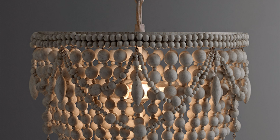 Люстра RH Anselme White Wood Weathered Chandelier Люстра RH Anselme White Wood Weathered Chandelier - Loft-Concept в Тюмени