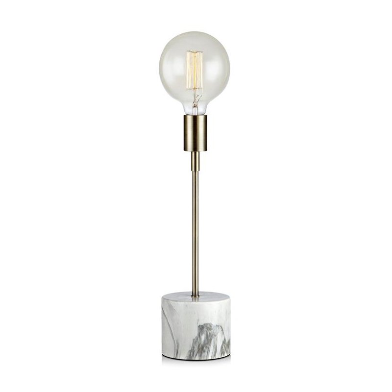 Настольная лампа Marble Top Brass Tall Латунь Белый Настольная лампа Marble Top Brass Tall Латунь Белый в Тюмени | Loft Concept
