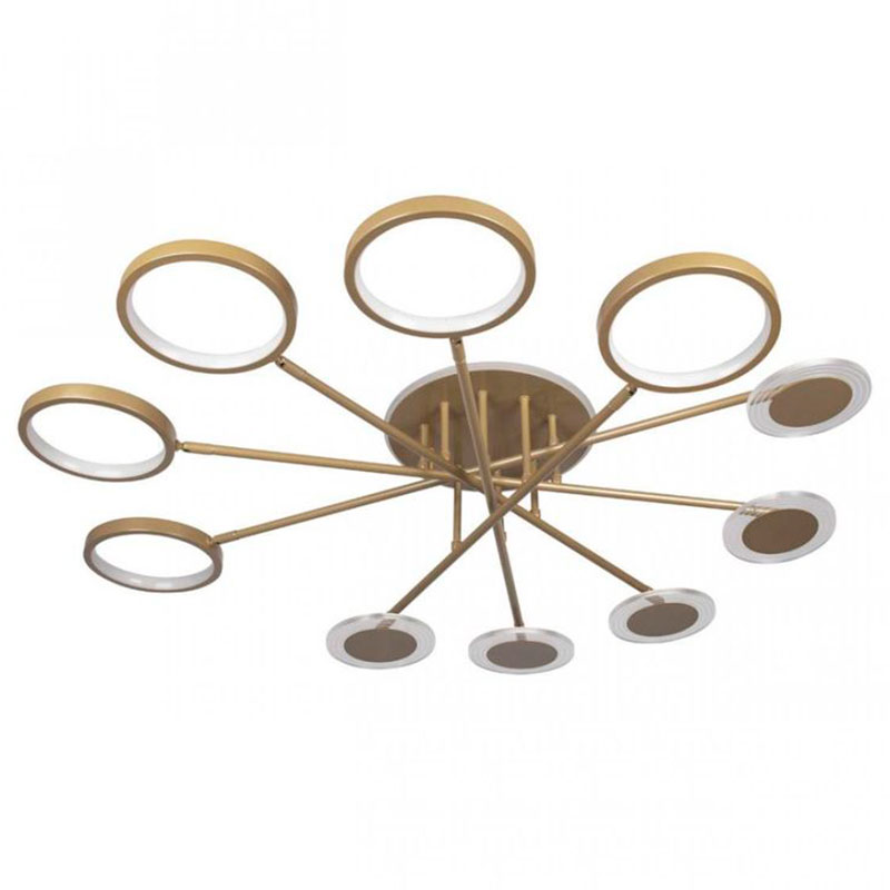 Люстра светодиодная BENDIK LIGHTING Gold 10 плафонов Золотой Прозрачный Люстра светодиодная BENDIK LIGHTING Gold 10 плафонов Золотой Прозрачный в Тюмени | Loft Concept