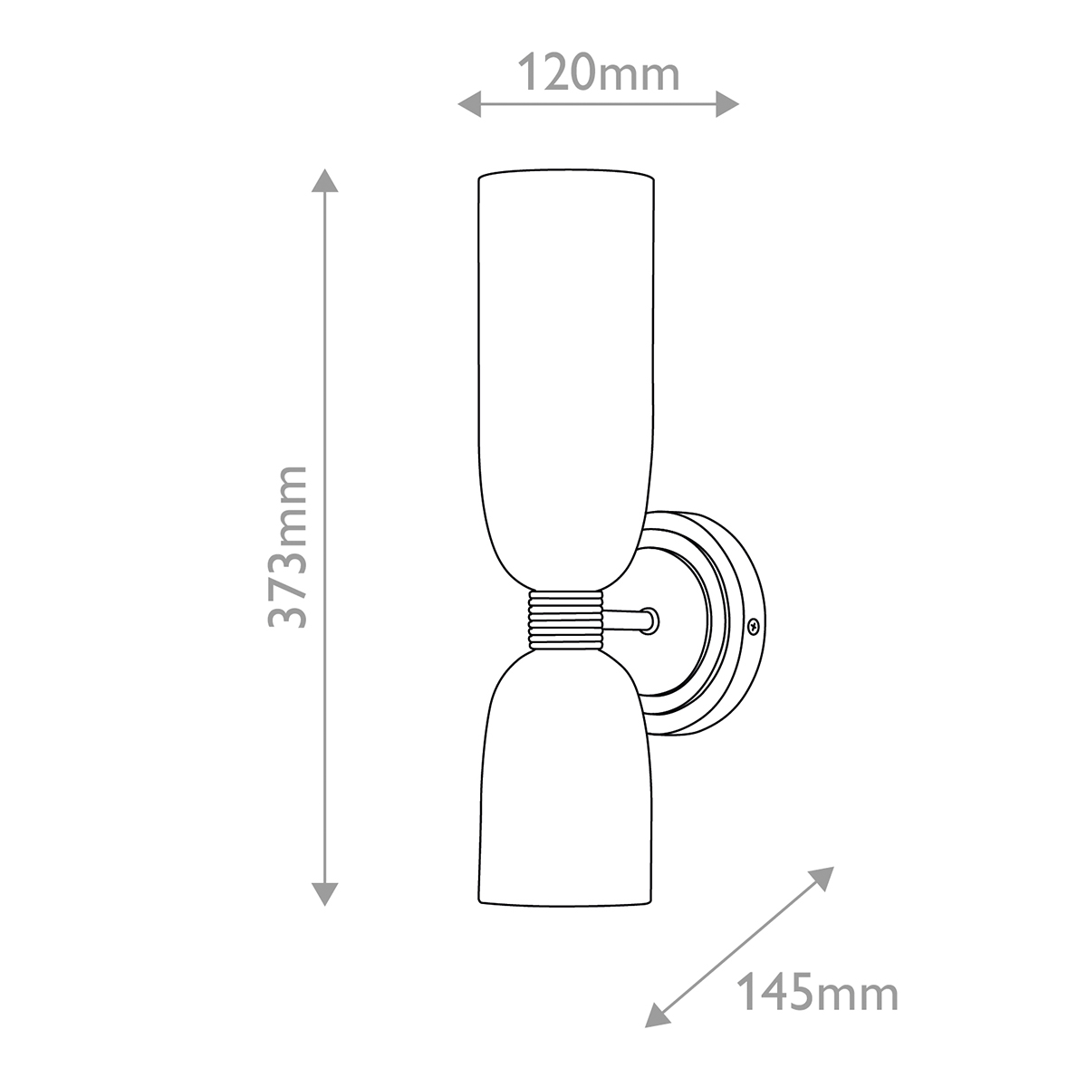 Бра для ванных комнат вертикальное с двумя матовыми белыми стеклянными плафонами Hinkley в Тюмени