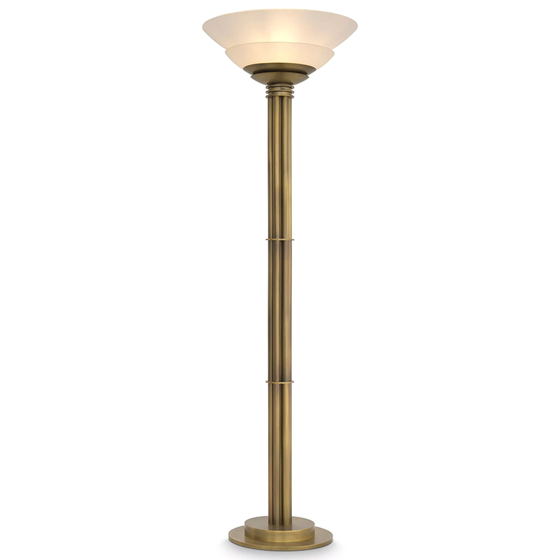 Торшер Eichholtz Floor Lamp Figaro Латунь Белый Торшер Eichholtz Floor Lamp Figaro Латунь Белый в Тюмени | Loft Concept