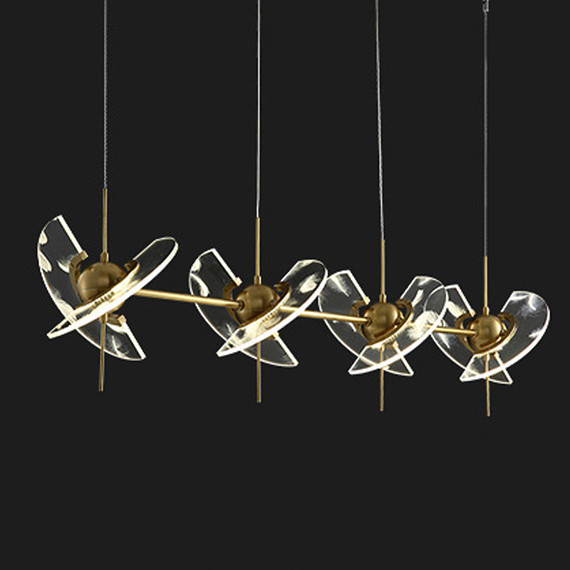 Люстра FLY Chandelier line Латунь Прозрачный Люстра FLY Chandelier line Латунь Прозрачный в Тюмени | Loft Concept