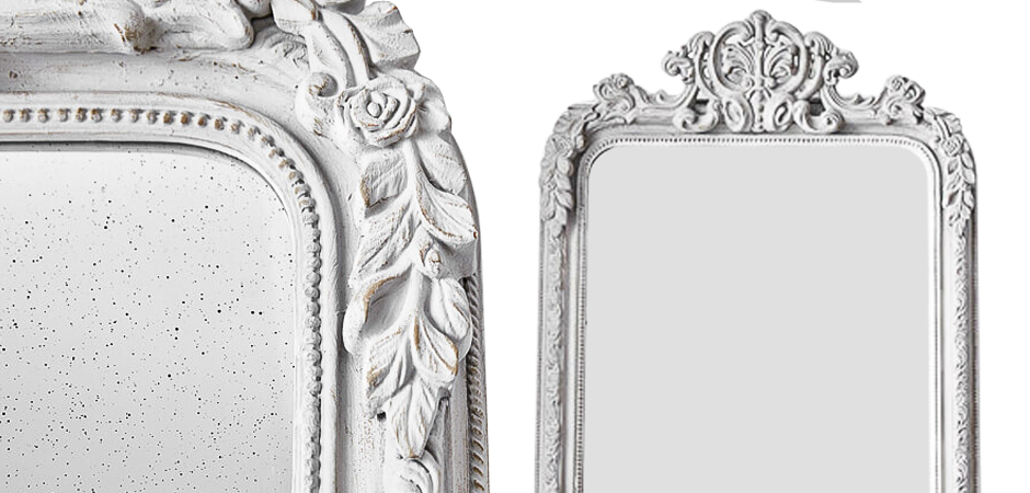 Зеркало Aged White Mirror Зеркало Aged White Mirror - Loft-Concept в Тюмени