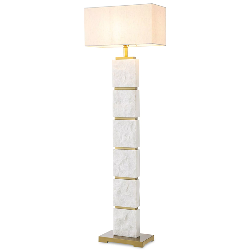 Торшер Eichholtz Floor Lamp Newton Marble Белый Мрамор Bianco Кремовый Латунь Торшер Eichholtz Floor Lamp Newton Marble Белый Мрамор Bianco Кремовый Латунь в Тюмени | Loft Concept