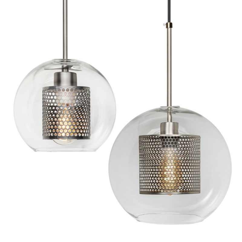 Perforated Vessel Pendant Lamp Nickel Ball Никель Прозрачное Стекло Perforated Vessel Pendant Lamp Nickel Ball Никель Прозрачное Стекло в Тюмени | Loft Concept