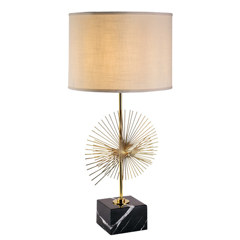 Настольная лампа Troels Table Lamp Белый Черный Латунь Настольная лампа Troels Table Lamp Белый Черный Латунь в Тюмени | Loft Concept