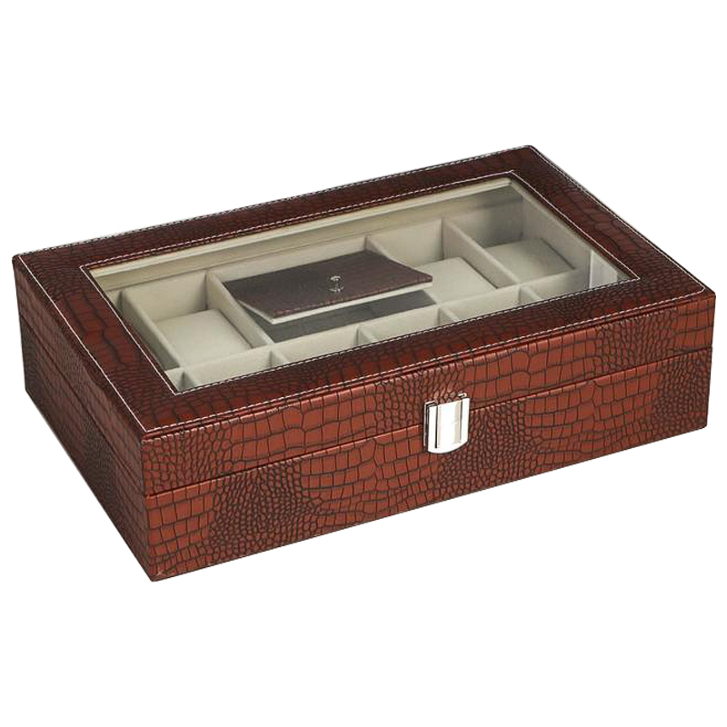 Шкатулка для часов Eyre Watch Box Коричневый Бежевый Шкатулка для часов Eyre Watch Box Коричневый Бежевый в Тюмени | Loft Concept