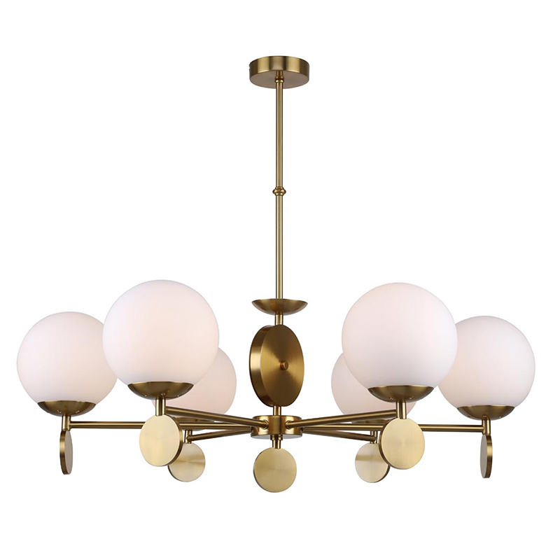 Люстра Kyran Chandelier Bronze 6 Бронза Белый в Тюмени | Loft Concept 