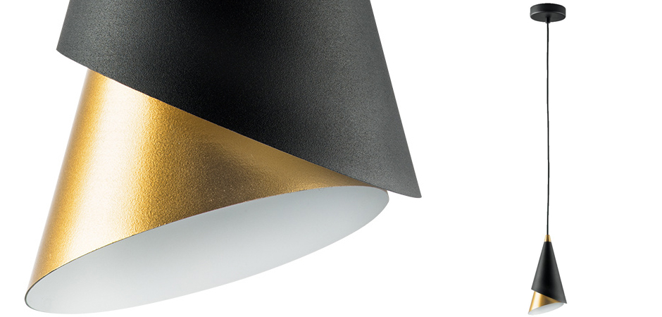Подвесной светильник Lucio Black and Gold One Подвесной светильник Lucio Black and Gold One - Loft-Concept в Тюмени