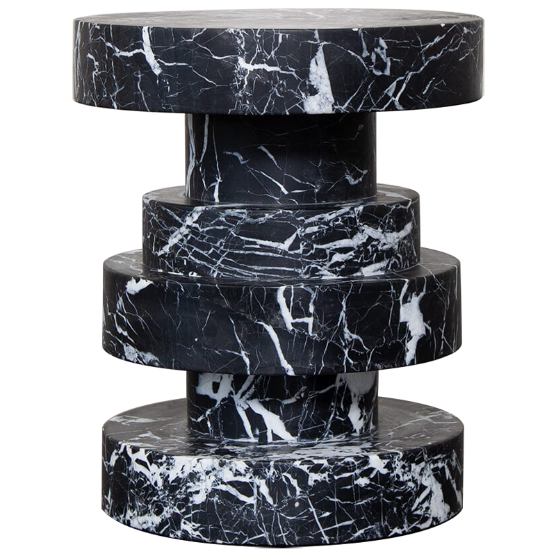 Приставной стол Apollo Stool Nero Marquina дизайн Kelly Wearstler Черно-белый Черный Мрамор Nero Приставной стол Apollo Stool Nero Marquina дизайн Kelly Wearstler Черно-белый Черный Мрамор Nero в Тюмени | Loft Concept