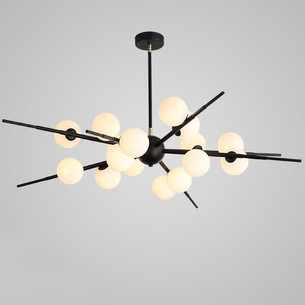 Люстра Cherry Bomb 16 balls black Черный Белый Люстра Cherry Bomb 16 balls black Черный Белый в Тюмени | Loft Concept