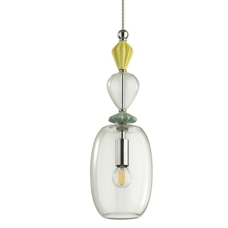 Подвесной светильник Iris Glas hanging lamp candy B chrome Прозрачное Стекло Прозрачный желтый Голубой Хром Прозрачный зеленый Подвесной светильник Iris Glas hanging lamp candy B chrome Прозрачное Стекло Прозрачный желтый Голубой Хром Прозрачный зеленый в Тюмени | Loft Concept