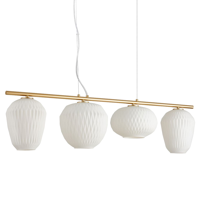Люстра Foscarini c Белыми Плафонами матовое золото Белый Люстра Foscarini c Белыми Плафонами матовое золото Белый в Тюмени | Loft Concept