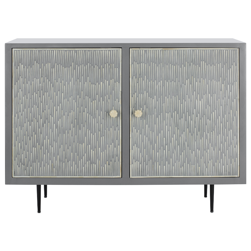 Буфет инкрустированный Inlaid Bone gray Серый Белый Буфет инкрустированный Inlaid Bone gray Серый Белый в Тюмени | Loft Concept