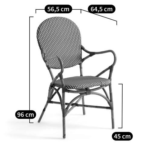 Кресло плетеное из ротанга Ronald Black White Rattan Chair Кресло плетеное из ротанга Ronald Black White Rattan Chair в Тюмени