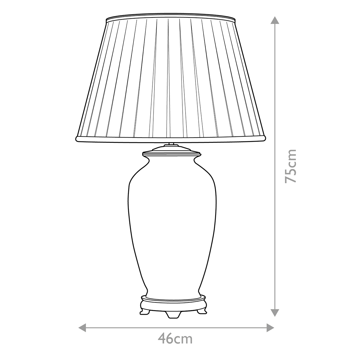 Настольная лампа восточная с основанием из керамики серебряная с цветочным и лиственным декором и белым плиссированным абажуром Elstead Lighting в Тюмени
