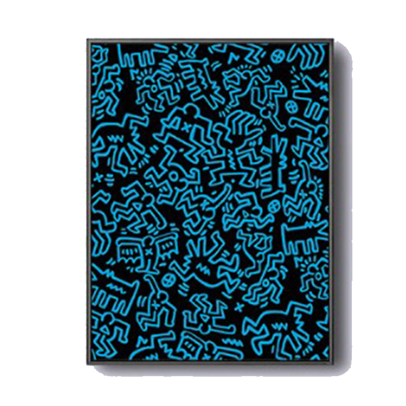 Постер Keith Haring 7 Черный Синий Постер Keith Haring 7 Черный Синий в Тюмени | Loft Concept