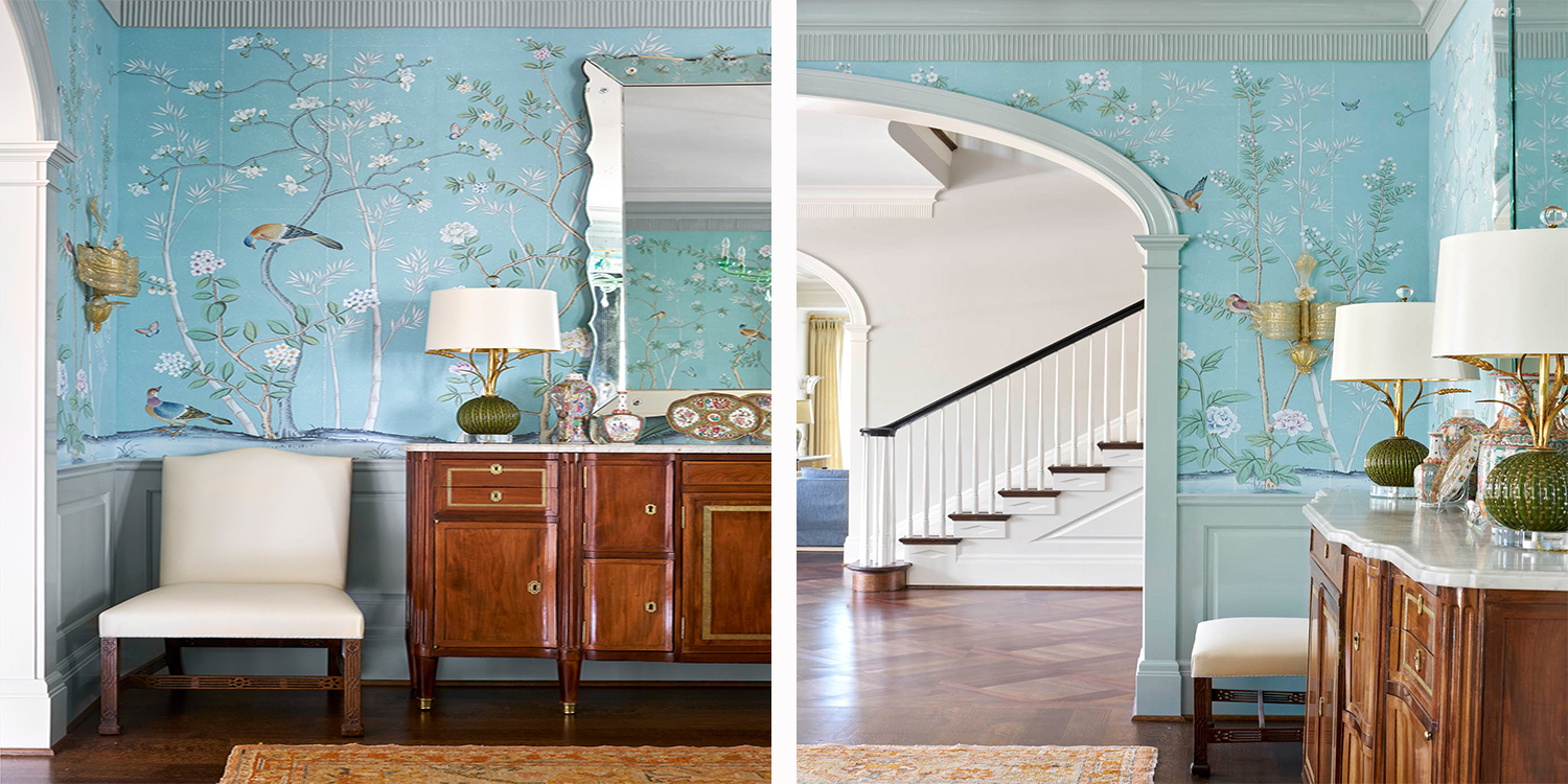 Обои ручная роспись Portobello Duck Egg - фото №2