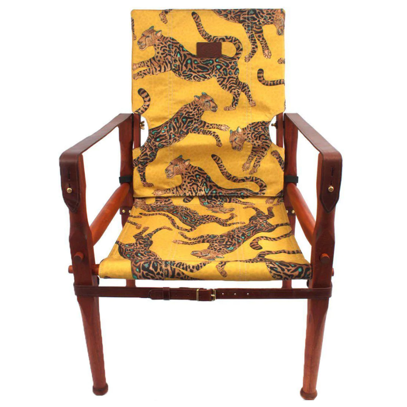 Кресло Сафари с орнаментом Roorkhee Chair Оранжевый Кресло Сафари с орнаментом Roorkhee Chair Оранжевый в Тюмени | Loft Concept