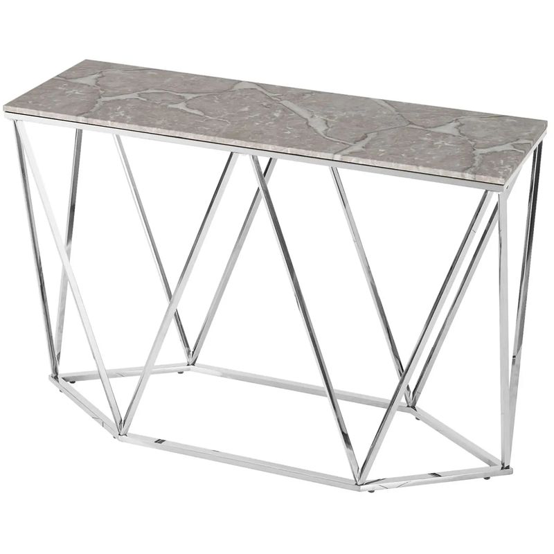 Консоль Kovaldzhi Collection Frame Geometry Silver Бежево-серый Белый Мрамор Bianco Серебряный Консоль Kovaldzhi Collection Frame Geometry Silver Бежево-серый Белый Мрамор Bianco Серебряный в Тюмени | Loft Concept
