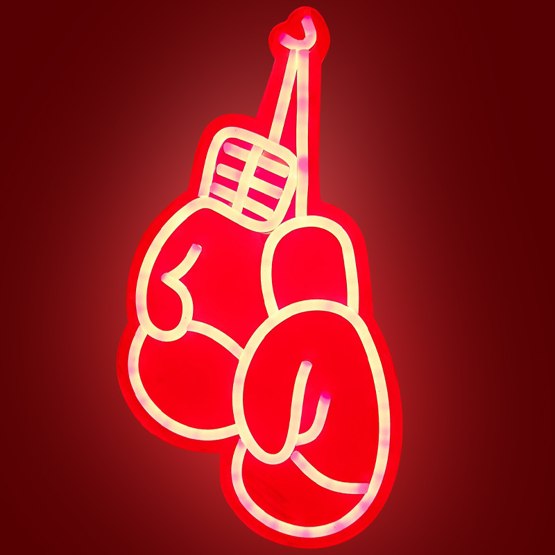 Неоновая настенная лампа Boxing Gloves Neon Wall Lamp Красный Неоновая настенная лампа Boxing Gloves Neon Wall Lamp Красный в Тюмени | Loft Concept