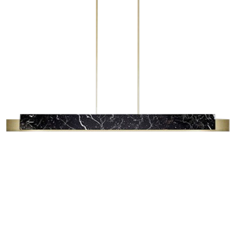 Люстра Leonce Marble Linear Chandelier Brass Черный Мрамор Nero Латунь Люстра Leonce Marble Linear Chandelier Brass Черный Мрамор Nero Латунь в Тюмени | Loft Concept