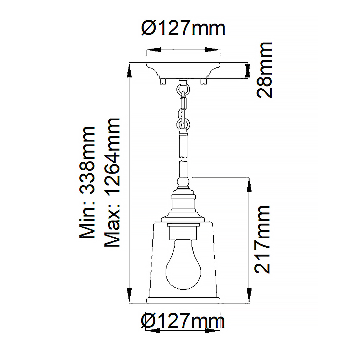 Подвесной светильник со стеклянным плафоном в форме колокола с эффектом пузырьков Kichler в Тюмени