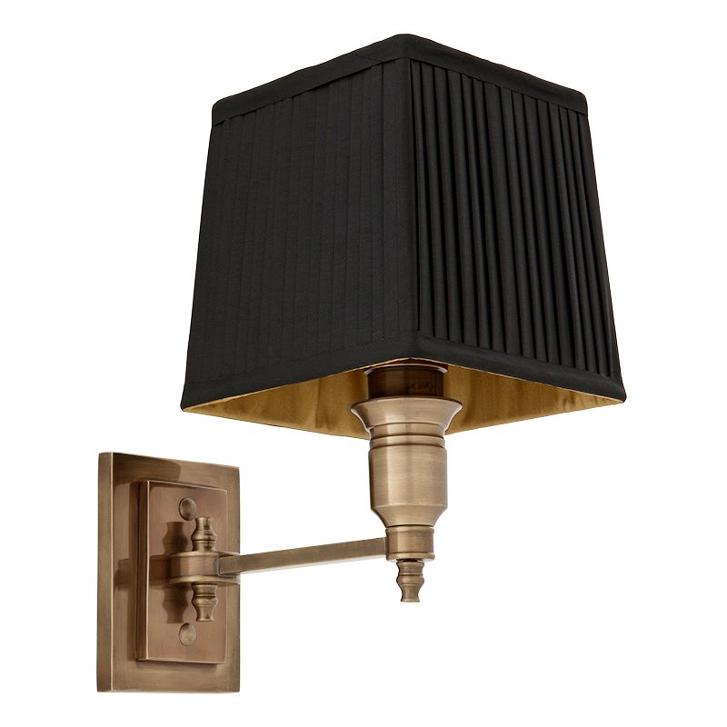 Бра Wall Lamp Lexington Single Brass+Black Латунь Античная полированная Черный Бра Wall Lamp Lexington Single Brass+Black Латунь Античная полированная Черный в Тюмени | Loft Concept