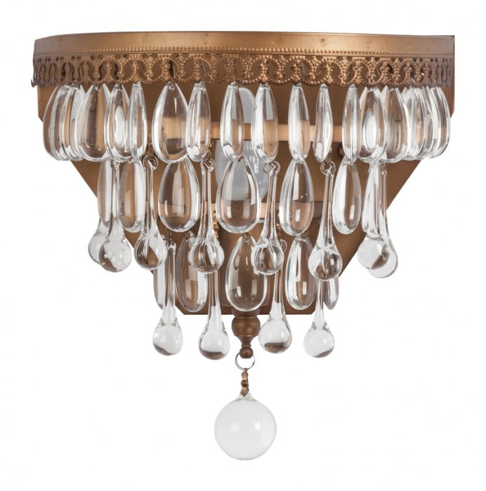 Бра Clarissa Glass Drop Sconce Бронза Бра Clarissa Glass Drop Sconce Бронза в Тюмени | Loft Concept