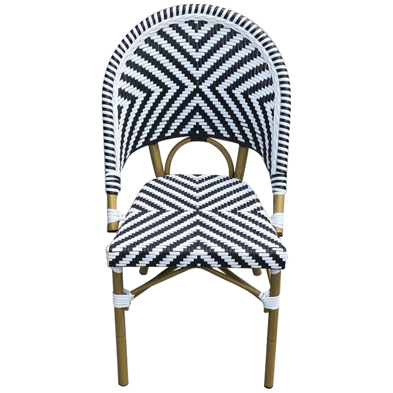 Стул ротанг Wicker Camille Rattan Chair Древесина Черно-белый Стул ротанг Wicker Camille Rattan Chair Древесина Черно-белый в Тюмени | Loft Concept
