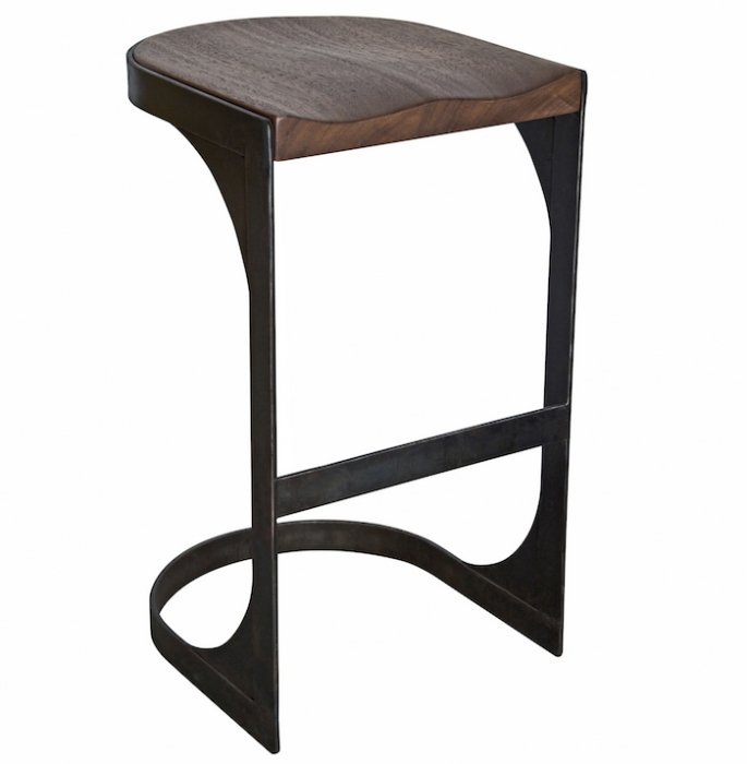 Барный стул Industrial Loft Modern Wood Bar Stool Черный Коричневый Барный стул Industrial Loft Modern Wood Bar Stool Черный Коричневый в Тюмени | Loft Concept