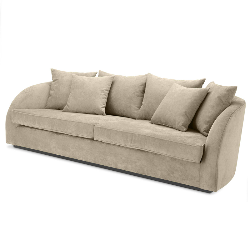 Диван Eichholtz Sofa Palmiers Greige Бежево-серый Черный Диван Eichholtz Sofa Palmiers Greige Бежево-серый Черный в Тюмени | Loft Concept