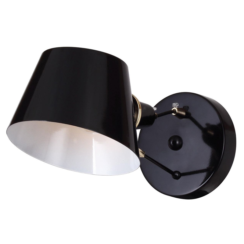 Черное бра Retro Future Light Черный Белый Золотой Черное бра Retro Future Light Черный Белый Золотой в Тюмени | Loft Concept