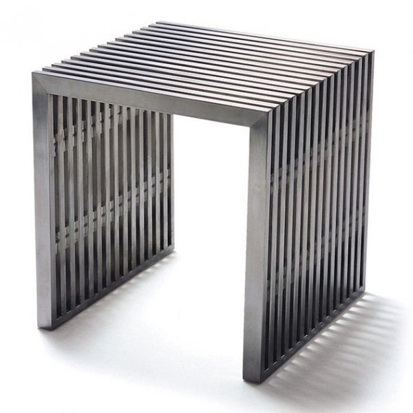 Приставной стол Metal Ribs Counter Table Золотой Хром Приставной стол Metal Ribs Counter Table Золотой Хром в Тюмени | Loft Concept