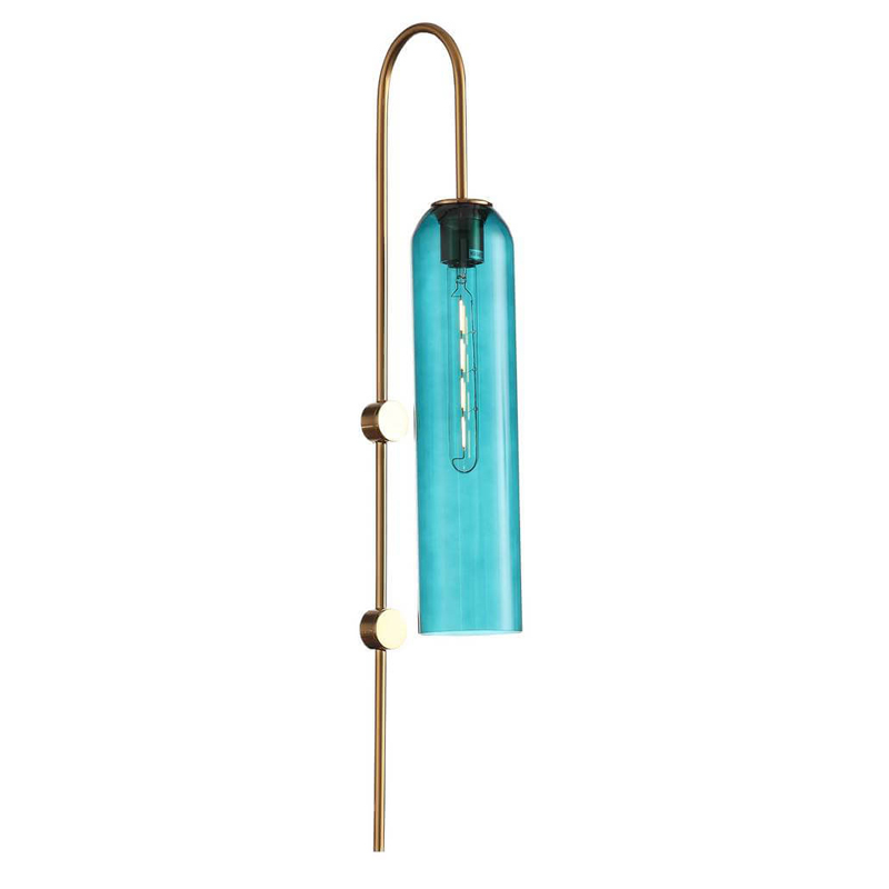 Бра ARTICOLO float Wall Sconce Blue Голубой Латунь Бра ARTICOLO float Wall Sconce Blue Голубой Латунь в Тюмени | Loft Concept