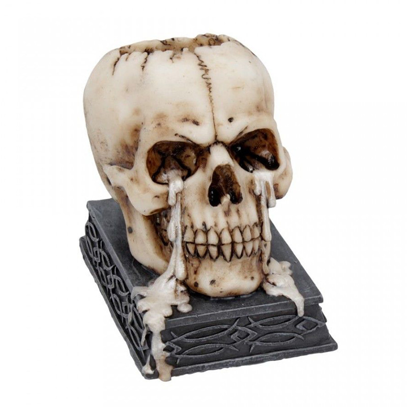 Подсвечник Skull Candlestick Серый Коричневый Подсвечник Skull Candlestick Серый Коричневый в Тюмени | Loft Concept