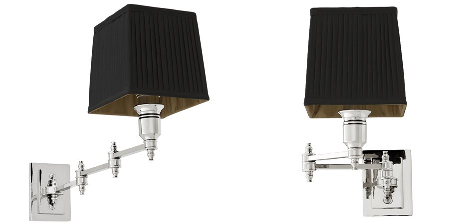 Бра Wall Lamp Lexington Swing Nickel+Black Бра Wall Lamp Lexington Swing Nickel+Black - Loft-Concept в Тюмени