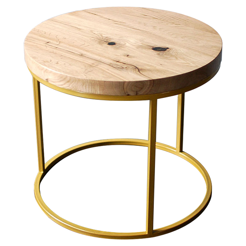 Кофейный стол Beck Industrial Metal Rust Coffee Table Светлый дуб Золотой Кофейный стол Beck Industrial Metal Rust Coffee Table Светлый дуб Золотой в Тюмени | Loft Concept