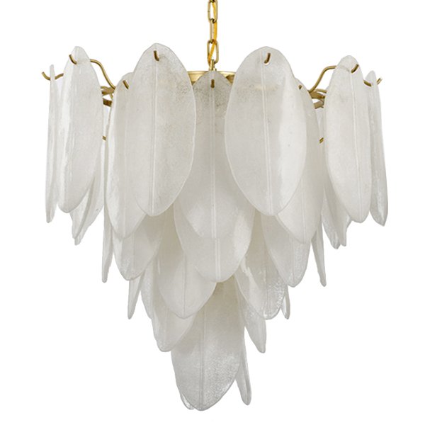 Люстра Angel Style Italian Murano Glass Золотой Прозрачный белый Люстра Angel Style Italian Murano Glass Золотой Прозрачный белый в Тюмени | Loft Concept