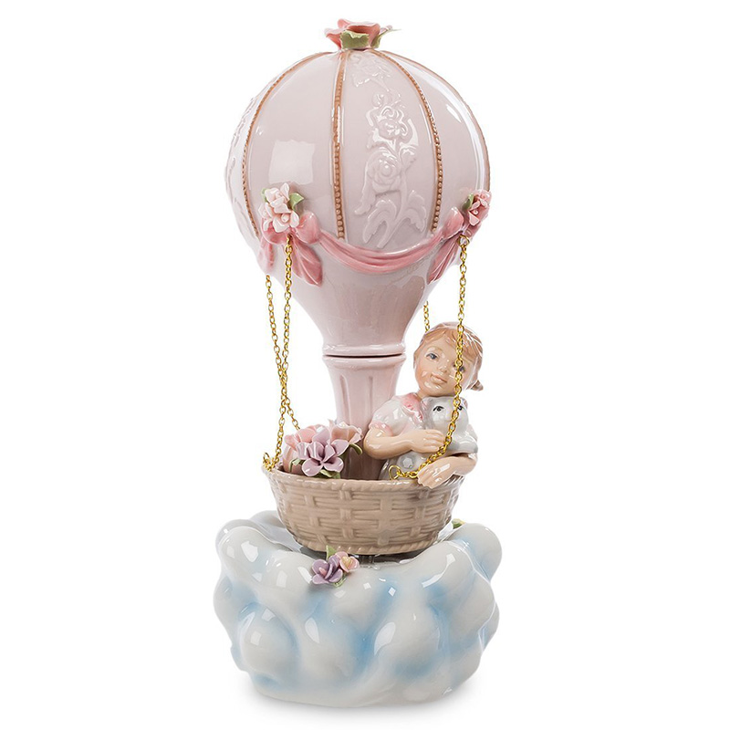 Статуэтка фарфоровая музыкальная Девочка на воздушном шаре Charming Statuette Белый Розовый Серо-голубой Бежевый Статуэтка фарфоровая музыкальная Девочка на воздушном шаре Charming Statuette Белый Розовый Серо-голубой Бежевый в Тюмени | Loft Concept
