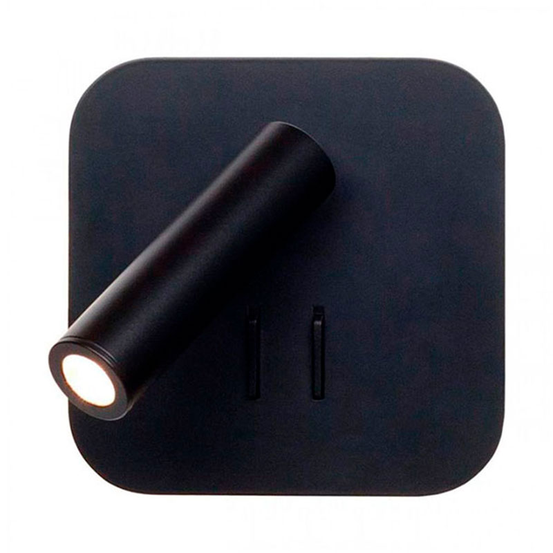 Бра Chelsom WALL LED DOCK Black Square Черный в Тюмени | Loft Concept 