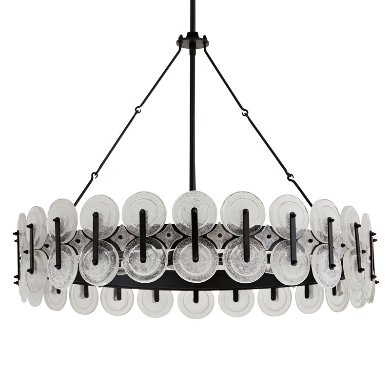 Люстра Arteriors RONDELLE CHANDELIER Черный Прозрачный Люстра Arteriors RONDELLE CHANDELIER Черный Прозрачный в Тюмени | Loft Concept