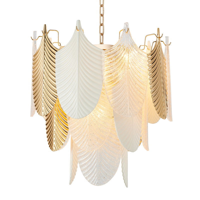 Люстра Abelia Chandelier 48 Золотой Белый Прозрачный Люстра Abelia Chandelier 48 Золотой Белый Прозрачный в Тюмени | Loft Concept