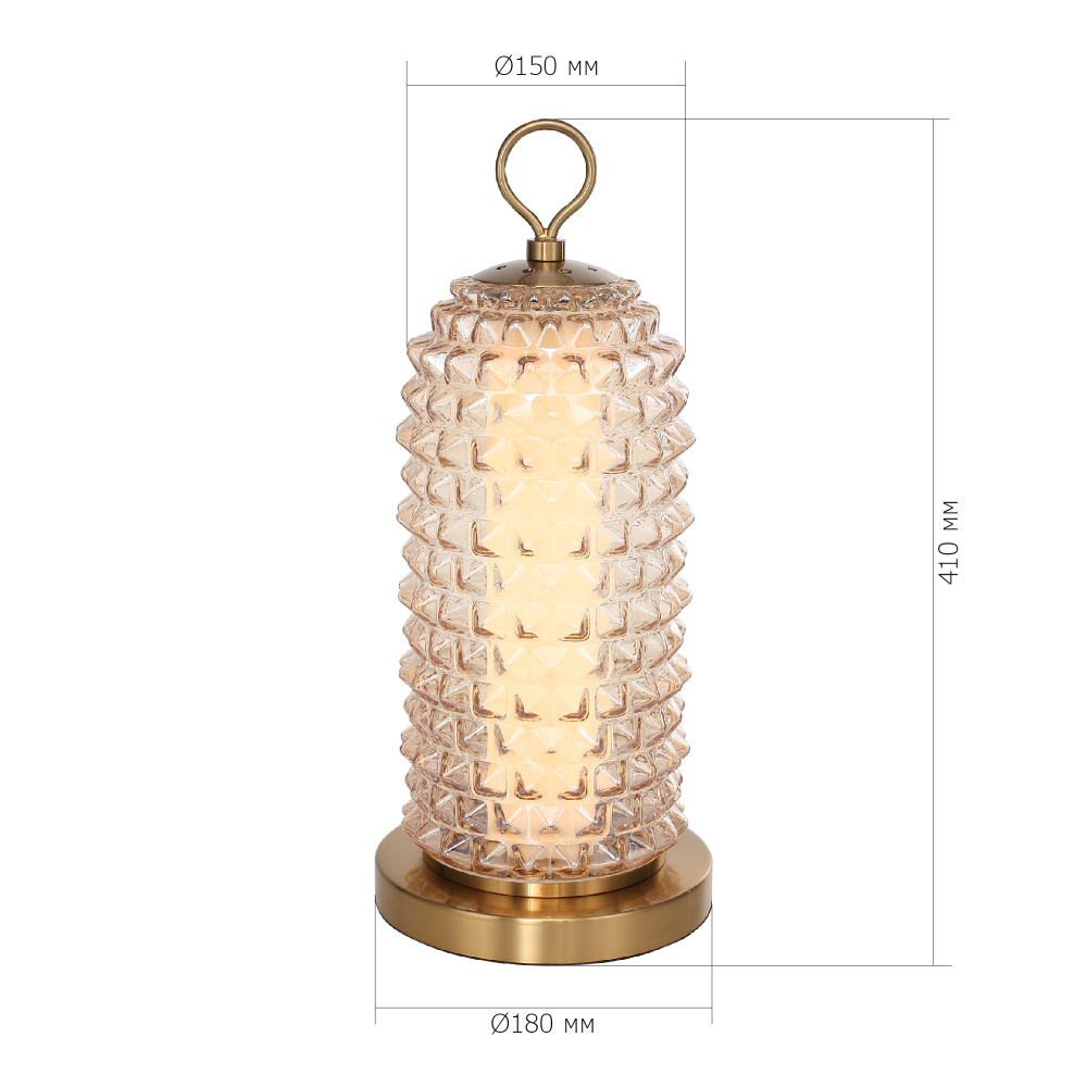 Настольная лампа с факутрным стеклянным плафоном Sonora в Тюмени