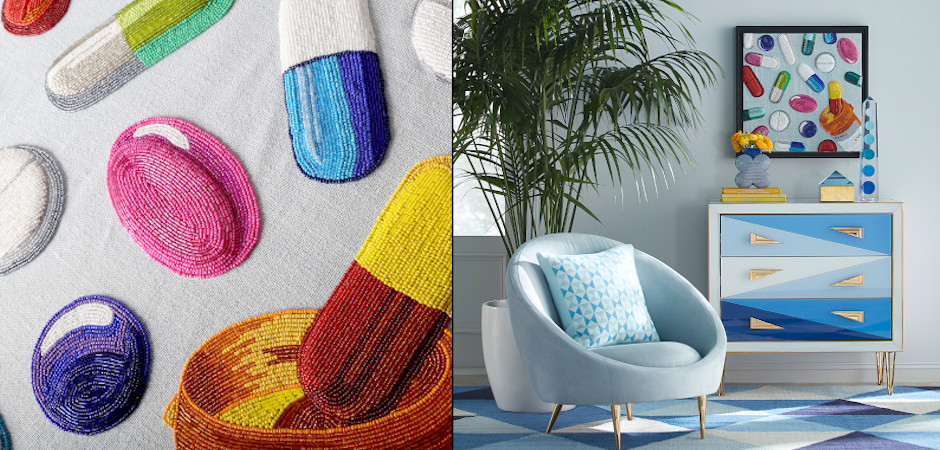 Панно Jonathan Adler HAPPY PILLS BEADED WALL ART Панно Jonathan Adler HAPPY PILLS BEADED WALL ART - Loft-Concept в Тюмени