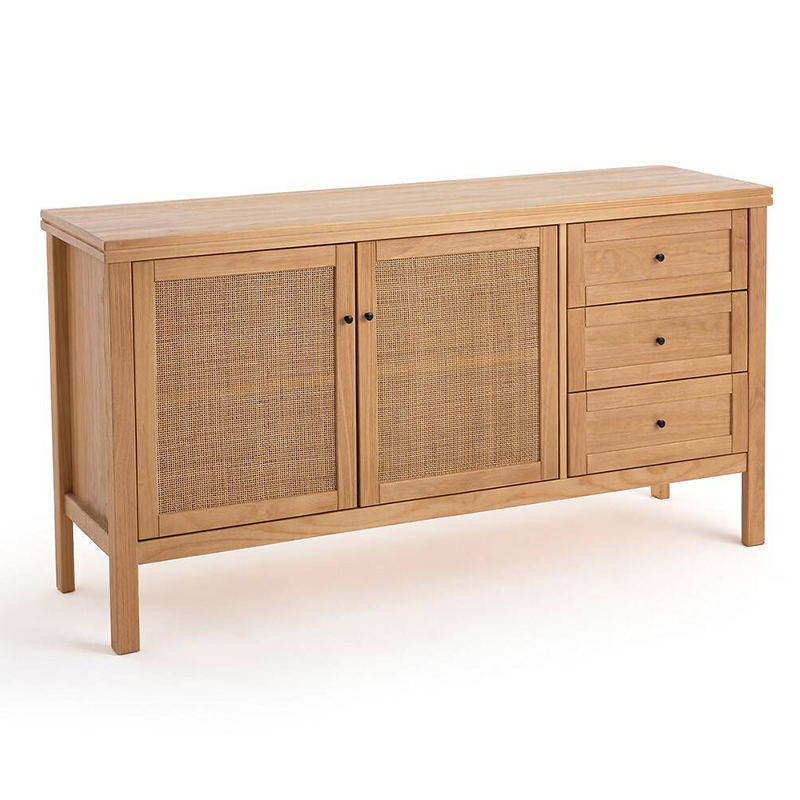 Комод в скандинавском стиле с 2-мя плетеными дверцами Niels Wicker Chest of drawers Древесина Комод в скандинавском стиле с 2-мя плетеными дверцами Niels Wicker Chest of drawers Древесина в Тюмени | Loft Concept