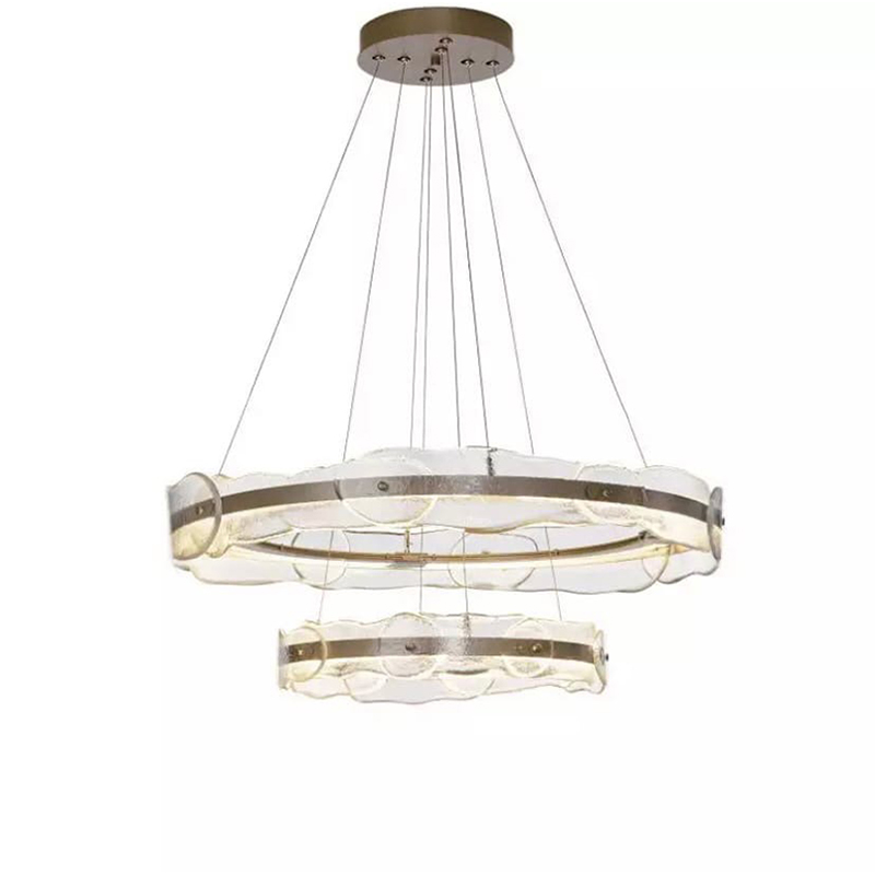 Люстра golden 2 RING horizontal chandelier Прозрачный Латунь Люстра golden 2 RING horizontal chandelier Прозрачный Латунь в Тюмени | Loft Concept