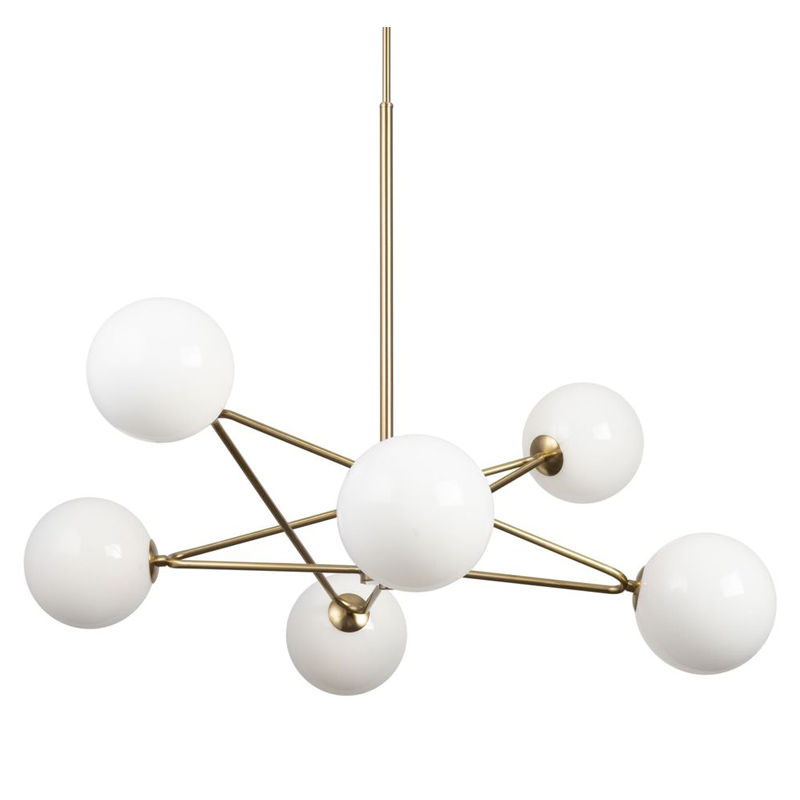 Люстра Chandelier Constellation Orbs White Латунь Белый Люстра Chandelier Constellation Orbs White Латунь Белый в Тюмени | Loft Concept
